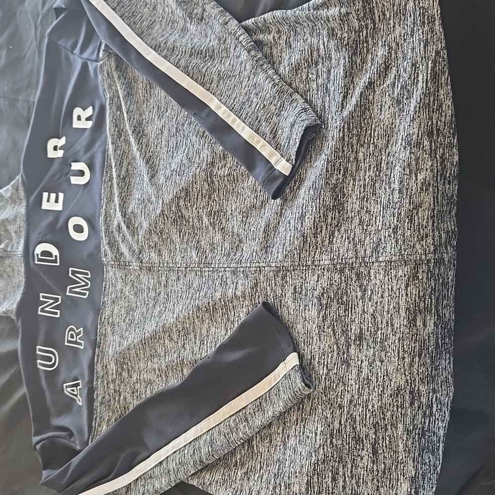 Under Armour Gray and Navy Men's Hoodie - Picture 9 of 13